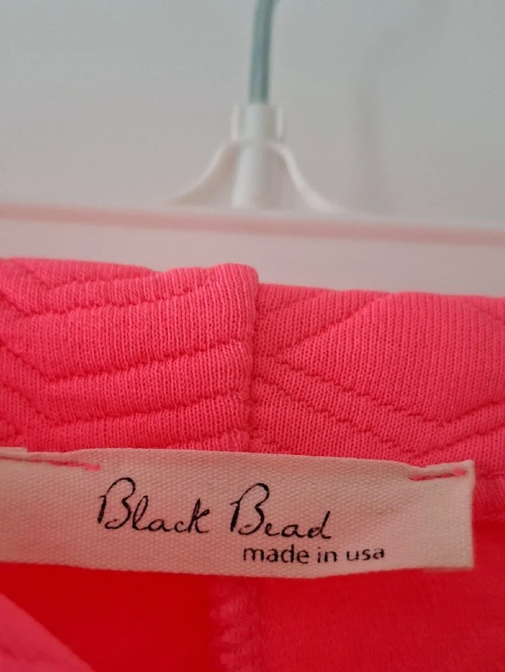 Black Bead Neon Coral Pink Skater Skirt - Picture 2 of 7